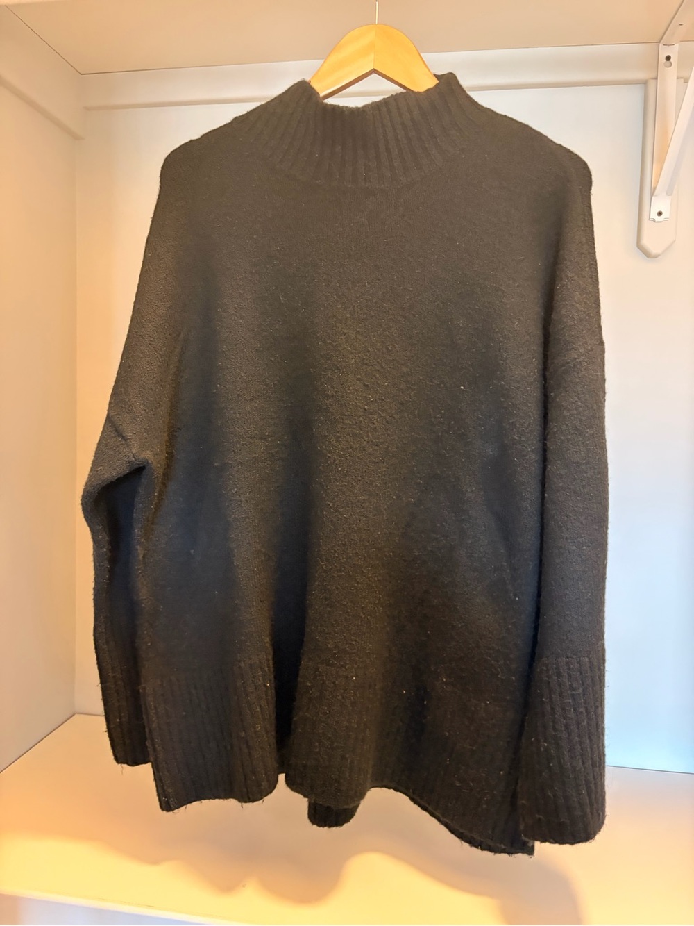 Vero Moda Black Ribbed Mock Neck Sweater